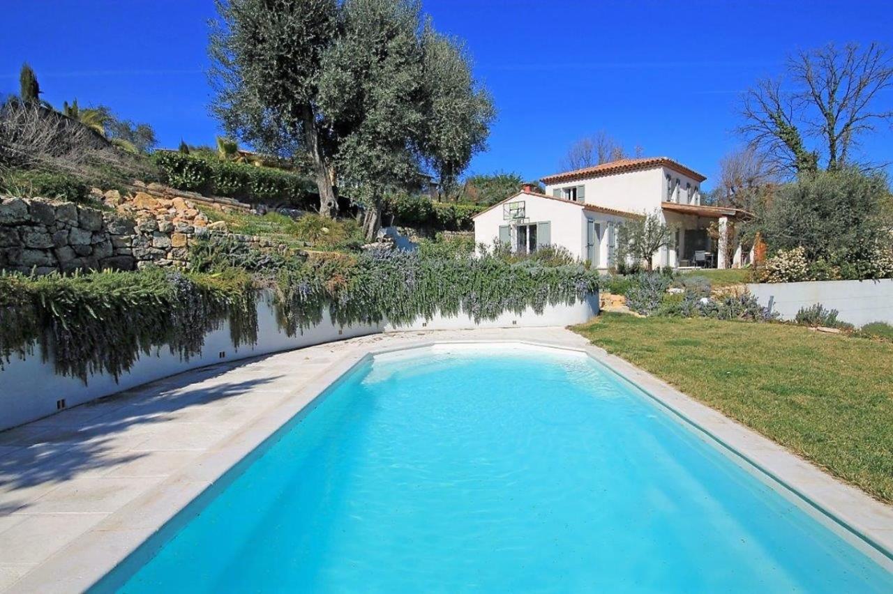 Côte d'Azur, Villa New Gold Dream with heated&privat pool, sea view Le Rouret Exterior foto