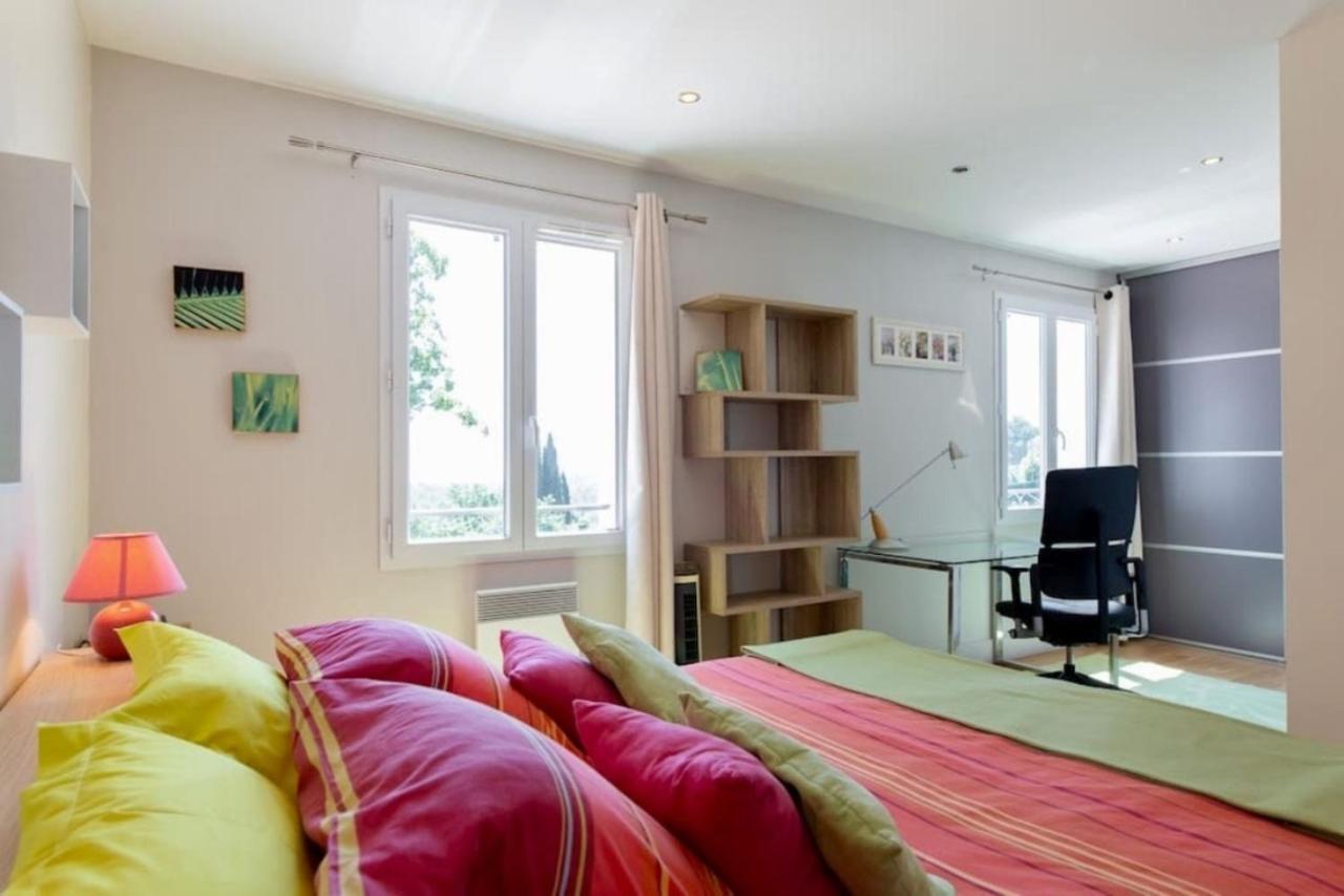 Côte d'Azur, Villa New Gold Dream with heated&privat pool, sea view Le Rouret Exterior foto